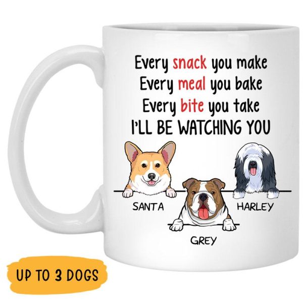 Watching You, Funny Personalized Mug, Father's Day gift, Custom Gift for Dog Lovers