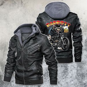 Black, Brown Leather Jacket For Men Bad Boy With Motorcycle