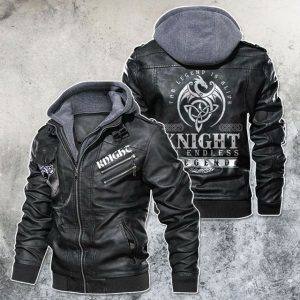 Black, Brown Leather Jacket For Men Legend Dragon Knight Motorcycle Rider