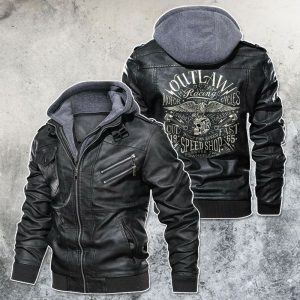 Black, Brown Leather Jacket For Men The Outlaw Motorcycle