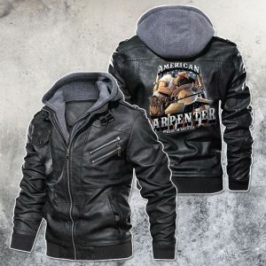 Black, Brown Leather Jacket For Men American Carpenter