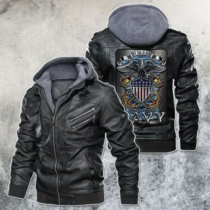 Black, Brown Leather Jacket For Men I Bring Freedom Veteran