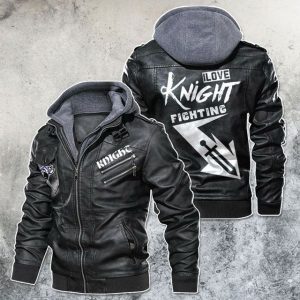 Black, Brown Leather Jacket For Men Knight Fighting Spirit Motorcycle Rider