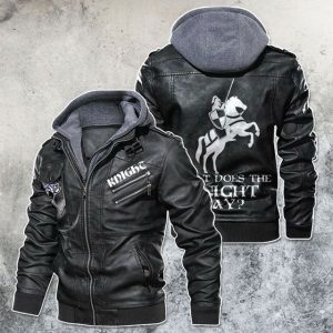 Black, Brown Leather Jacket For Men What Does The Knight Says Motorcycle Rider