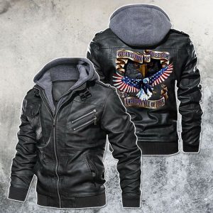 Black, Brown Leather Jacket For Men I Bring Freedom Veteran