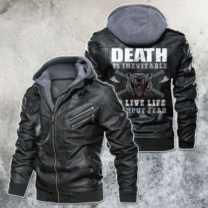 Black, Brown Leather Jacket For Men Live A Life Without Fear
