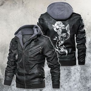 Black, Brown Leather Jacket For Men Wild And Rose