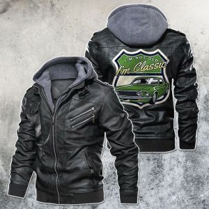 Black, Brown Leather Jacket For Men I'M Not Old I'M Classic