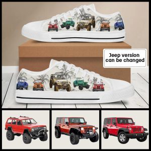 Jeep Wrangler Tropical Pattern Customized Low Top Shoes