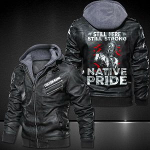 Leather Jacket For Men Still Here Still Strong Native Pride