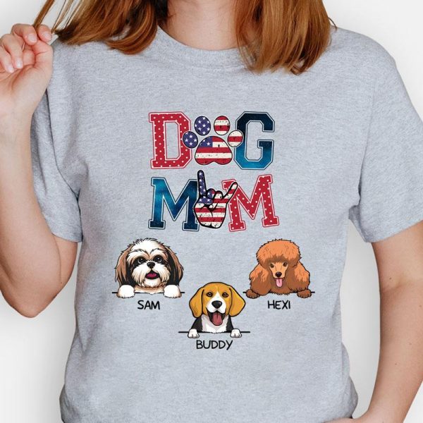 Dog Mom, Custom T Shirt For Dog Lovers, Personalized Gifts