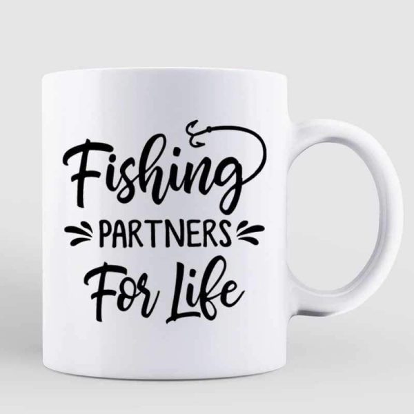 AOP Mugs Chibi Couple Fishing Partners For Life Personalized AOP Mug 11oz