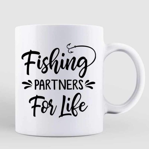 AOP Mugs Couple Fishing On The Bridge Personalized AOP Mug 11oz