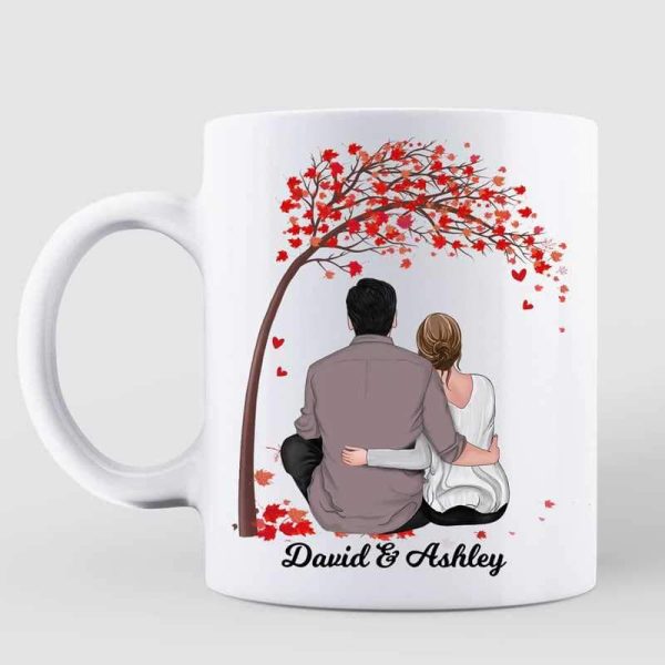 AOP Mugs Couple Under Valentine Tree Personalized Mug 11oz