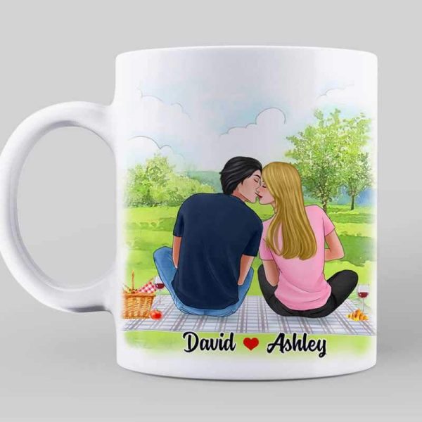 AOP Mugs Picnic Couple Valentine Park Date Personalized AOP Mug 11oz