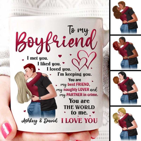 AOP Mugs To My Boy Friend Girl Friend Kissing Couple Valentines Personalized Mug 11oz