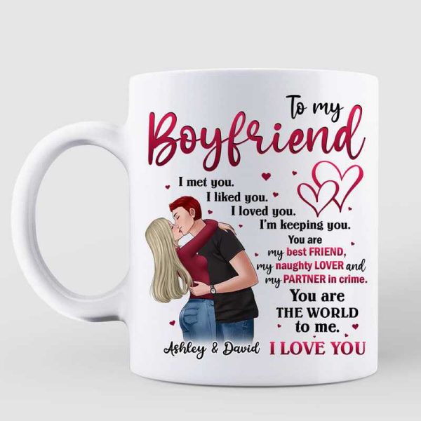 AOP Mugs To My Boy Friend Girl Friend Kissing Couple Valentines Personalized Mug 11oz