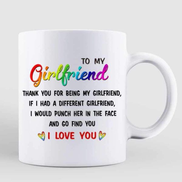 AOP Mugs To My Girlfriend Two Women LGBT Couple Personalized AOP Coffee Mug 11oz