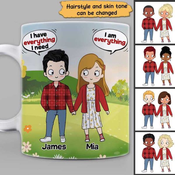 AOP Mugs You Are My Everything Couples Personalized Mug 11oz
