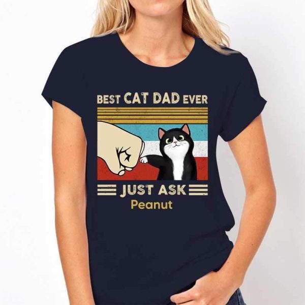 Apparel Best Cat Dad Fluffy Cat Personalized Shirt