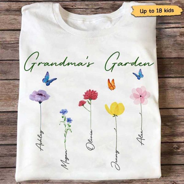 Apparel Family Watercolor Flowers Personalized Shirt Classic Tee / White Classic Tee / S
