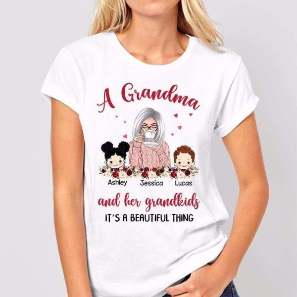Apparel Grandma And Grandkids Beautiful Thing Personalized Shirt
