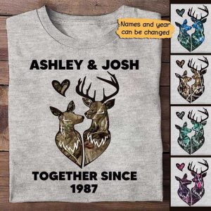 Apparel Hunting Couple Together Since Personalized Shirt Classic Tee / Ash Classic Tee / S
