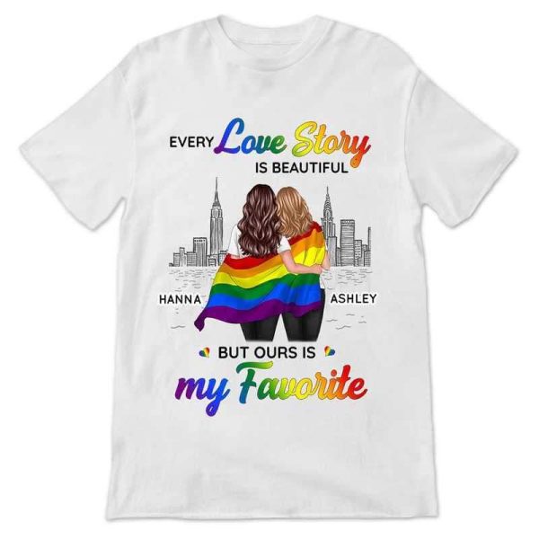 Apparel Love Story LGBT Couples Personalized Shirt