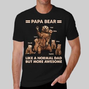 Apparel Papa Bear And Kids Personalized Shirt
