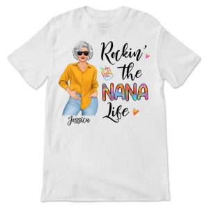 Apparel Rockin‘ Grandma Life Posing Nana Personalized Shirt