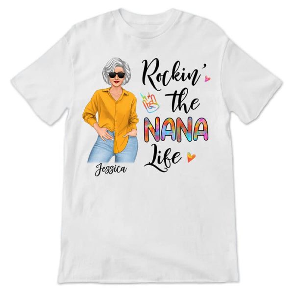 Apparel Rockin' Grandma Life Posing Nana Personalized Shirt - Test psnl