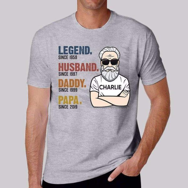 Apparel The Legend Grandpa Old Man Personalized Shirt