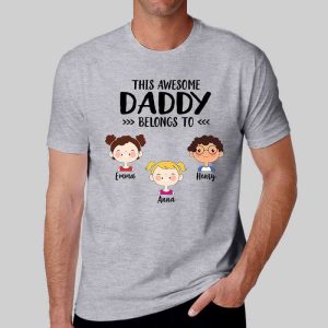 Apparel This Daddy Belongs To Cute Kid Face Personalized Shirt