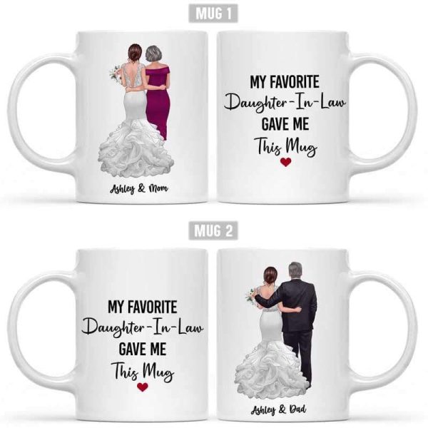 Mug Set Mother Father Of The Groom Wedding Gift Personalized Mug Set 11oz