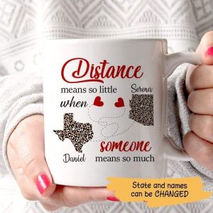 Mugs Always Together Long Distance Relationship Gift Couple Personalized Coffee Mug 11oz