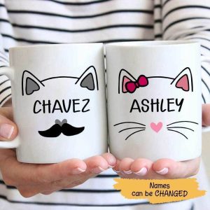 Mugs Cat Couple Personalized Mug 11oz