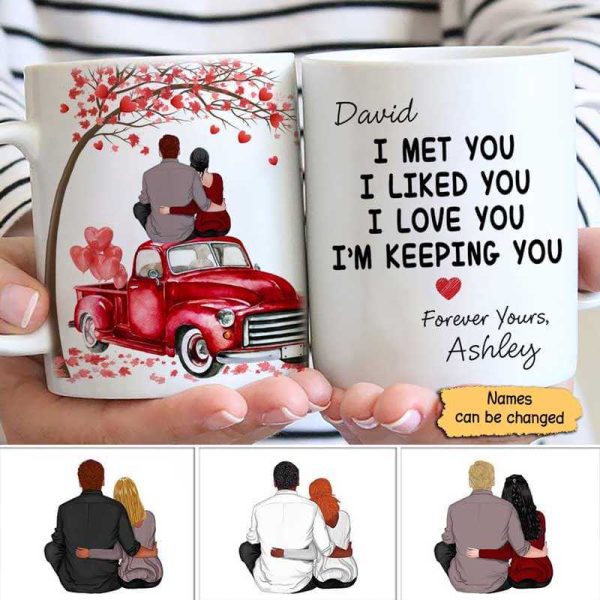 Mugs Couple Valentine Car Forever Yours Personalized Mug 11oz