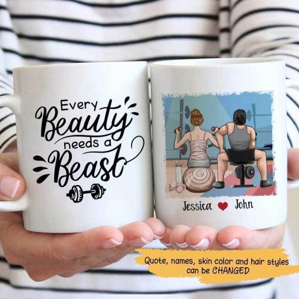 Mugs Fitness Couple Personalized Coffee Mug 11oz