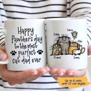 Happy Pawther's Day Funny Personalized Coffee Mug