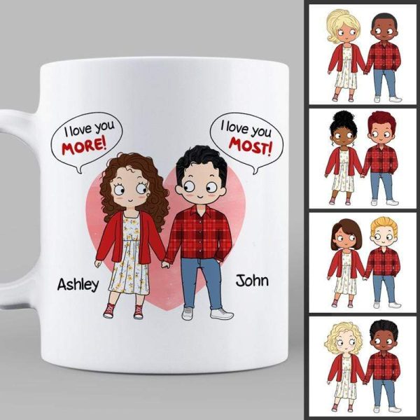 Mugs I Love You Chibi Couple Personalized Mug 11oz