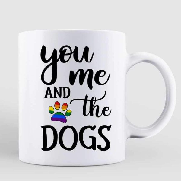 Mugs LGBT Couple And Dogs Personalized Mug 11oz