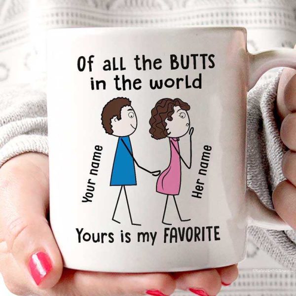 Mugs My Favorite Butt Stick Couple Personalized Mug 11oz