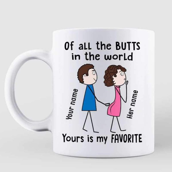 Mugs My Favorite Butt Stick Couple Personalized Mug 11oz