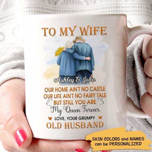 Mugs Old Couple To My Wife Valentine Personalized Mug 11oz