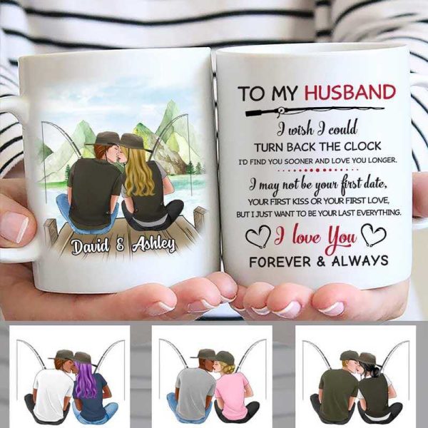 Mugs To My Husband Fishing Couple Personalized Mug 11oz