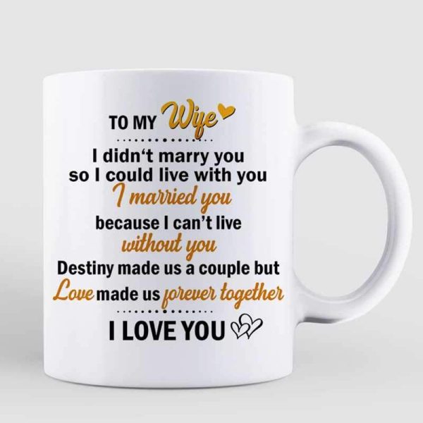 Mugs To My Wife Couple Personalized Mug 11oz