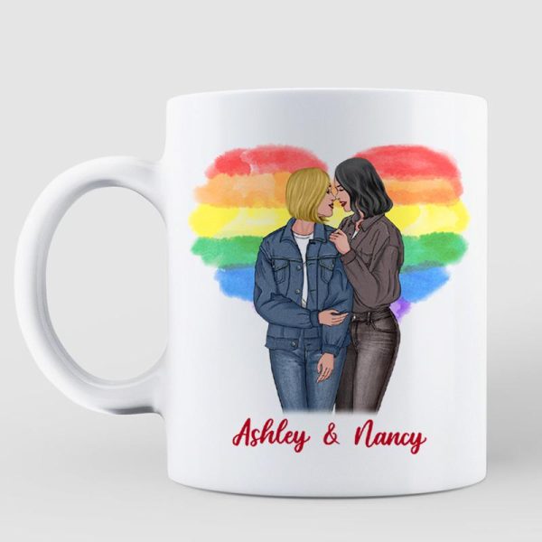 Mugs Want To Be Closer LGBT Couple Valentine Personalized Mug 11oz
