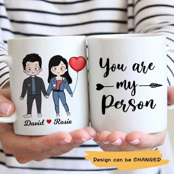 Mugs You Are My Person Chibi Couple Personalized Mug 11oz