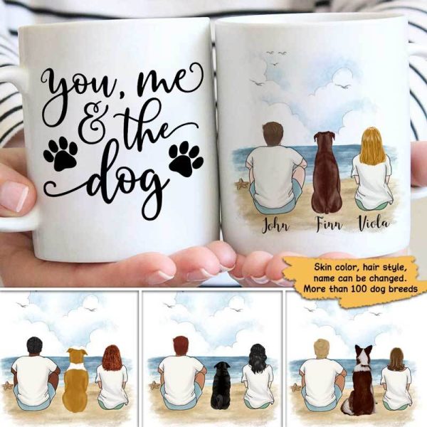 Mugs You & Me And The Dog Personalized Dog Mom Dad Couple Coffee Mug 11oz