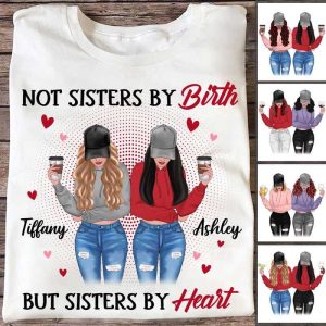 T-shirts Sisters By Heart Personalized Shirt Classic Tee / S / White